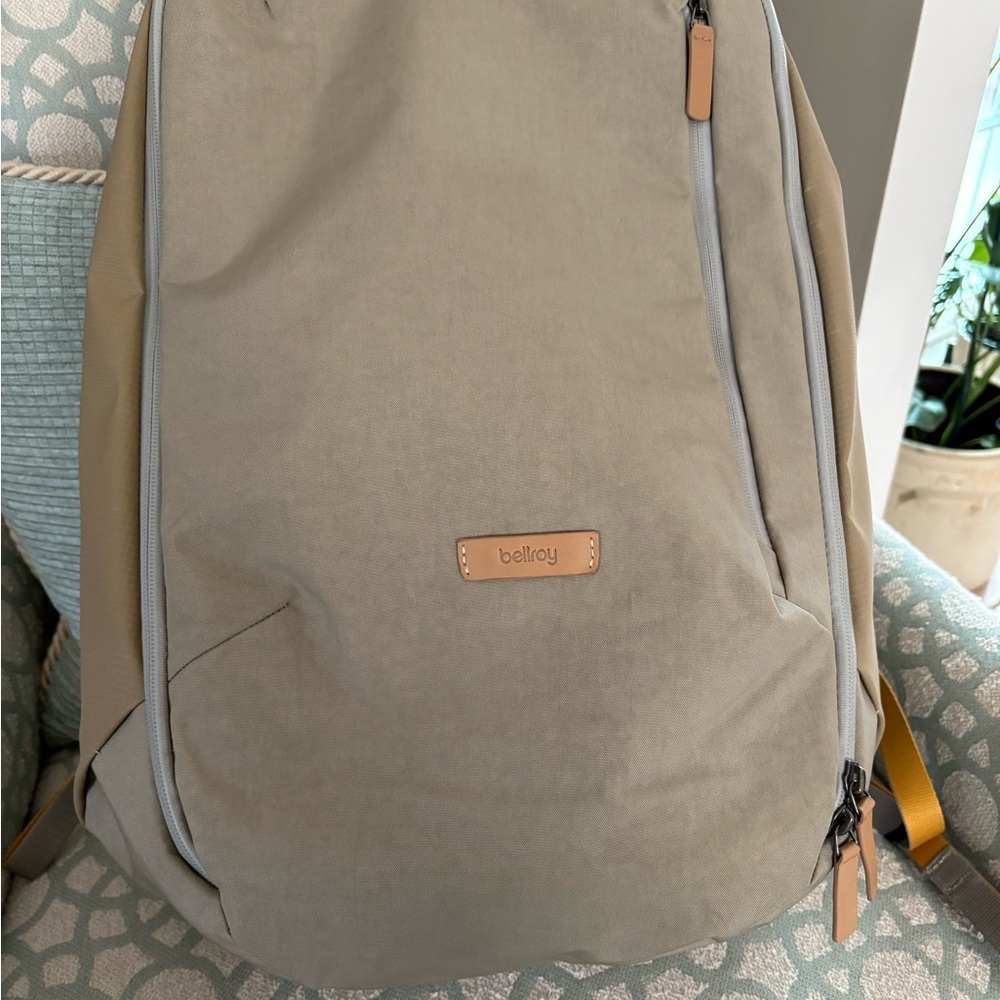 Bellroy Beige Backpack with Tan Accents